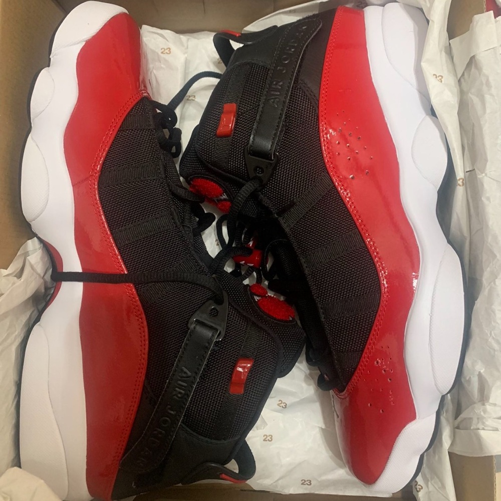 Jordan Black and Red Sneakers